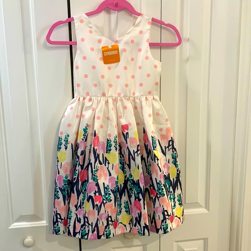 NWT 🌹 Gymboree “Dressed Up” polka dot Dress Size 7